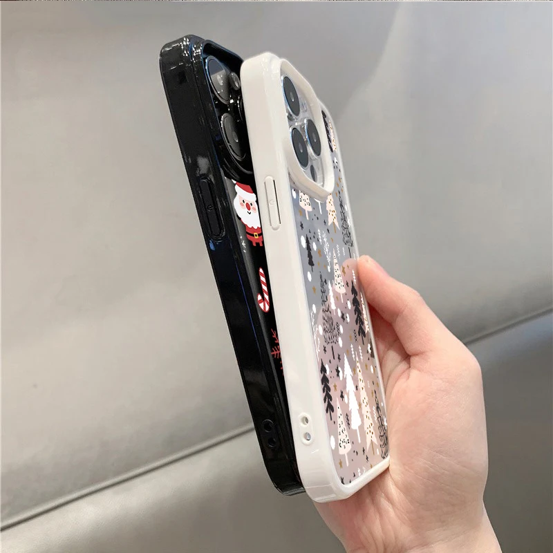 Чехол для телефона с рождественской елкой и Санта-Клаусом для Samsung Galaxy A06 A16 A36 A56 A55 A54 A35 A34 S26 S25 Plus S24 Ultra S23 FE (art.: 3920dcff834b9) - 3920dcff834b9