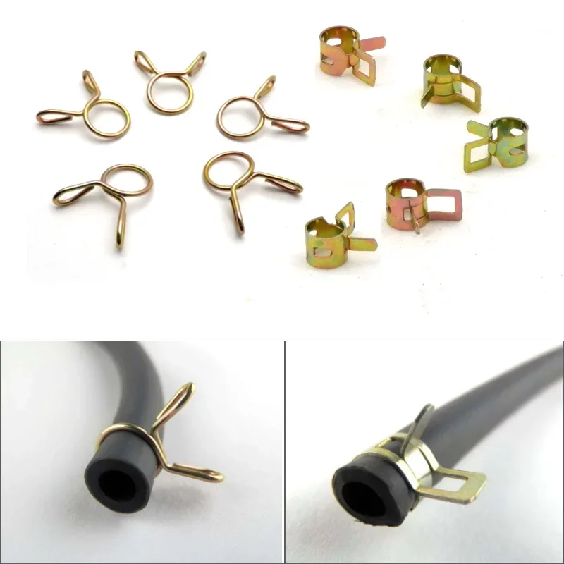 

10 шт., мотоцикл, скутер, автомобиль, ATV, картинг, топливная линия, шланг, труба для воды, воздуховод, пружинные зажимы, зажим, 8 мм