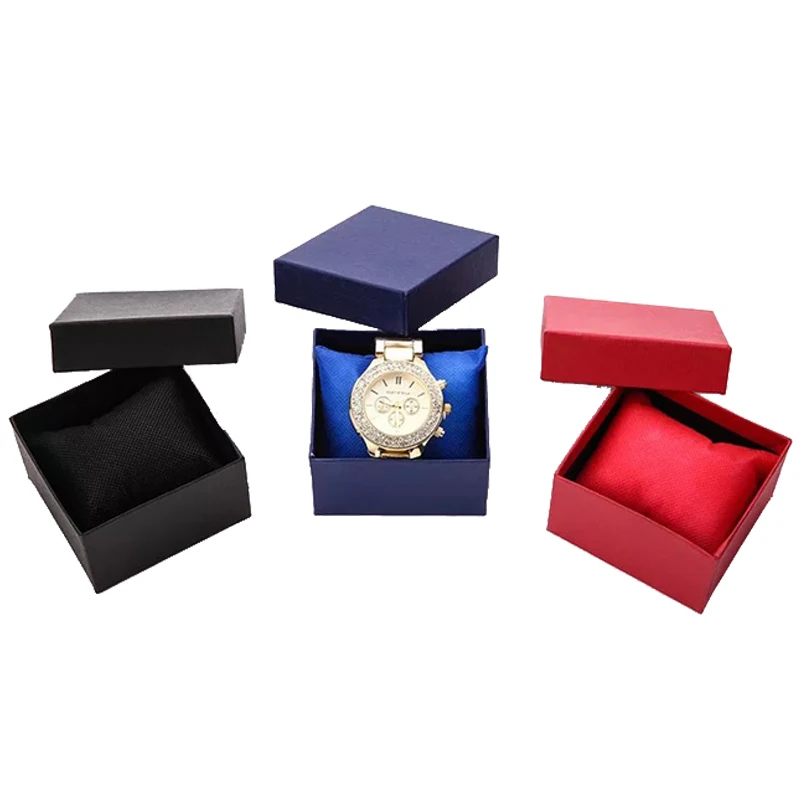 

Wholesale OEM customized cheap men's and women's couple luxury square paper cardboard watch packaging box for gift