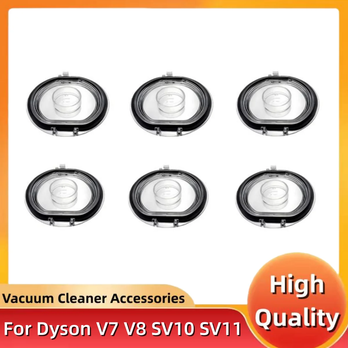 

6pcs For Dyson V7 V8 SV10 SV11 Cordless Vacuum Cleaner Dust Bin Base Lid Dust Collector Box Cap Replacement Parts Accessories