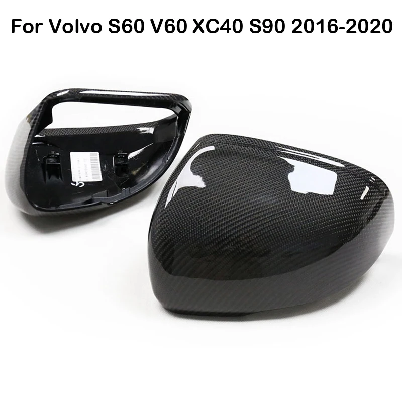 

For Volvo V40 V60 S60 XC40 S90 2016 2017 2018 2019 2020 Upgrade Real Carbon Fiber Mirror Covers Rear view mirrors for car parts