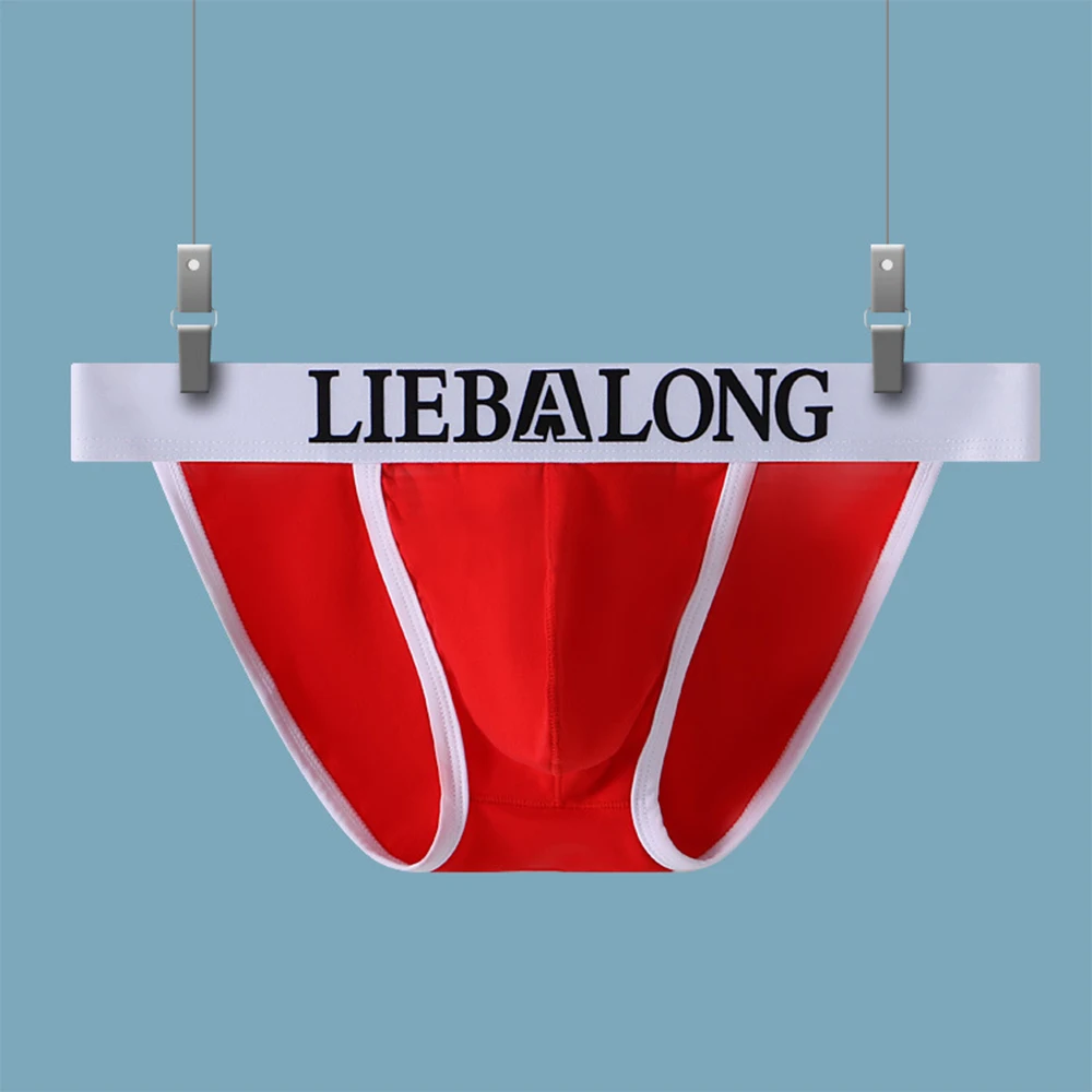

2022 Men Cotton Breathable G-String Gays Underwear Briefs Low Waist Breathable Underpants Tanga Lingerie Thong Sissy Panties
