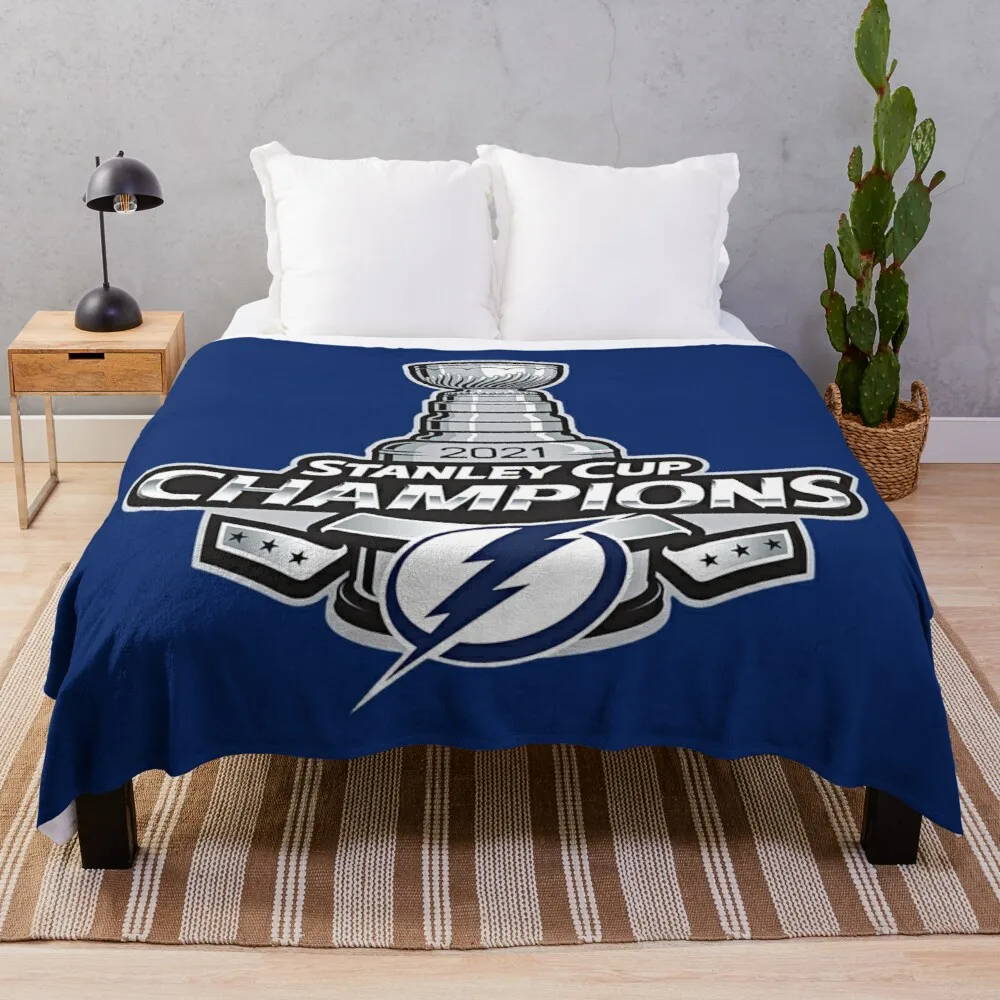 

Lightning Champs Throw Blanket Fleece Fabric Soft Plush Plaid Tweed Blanket