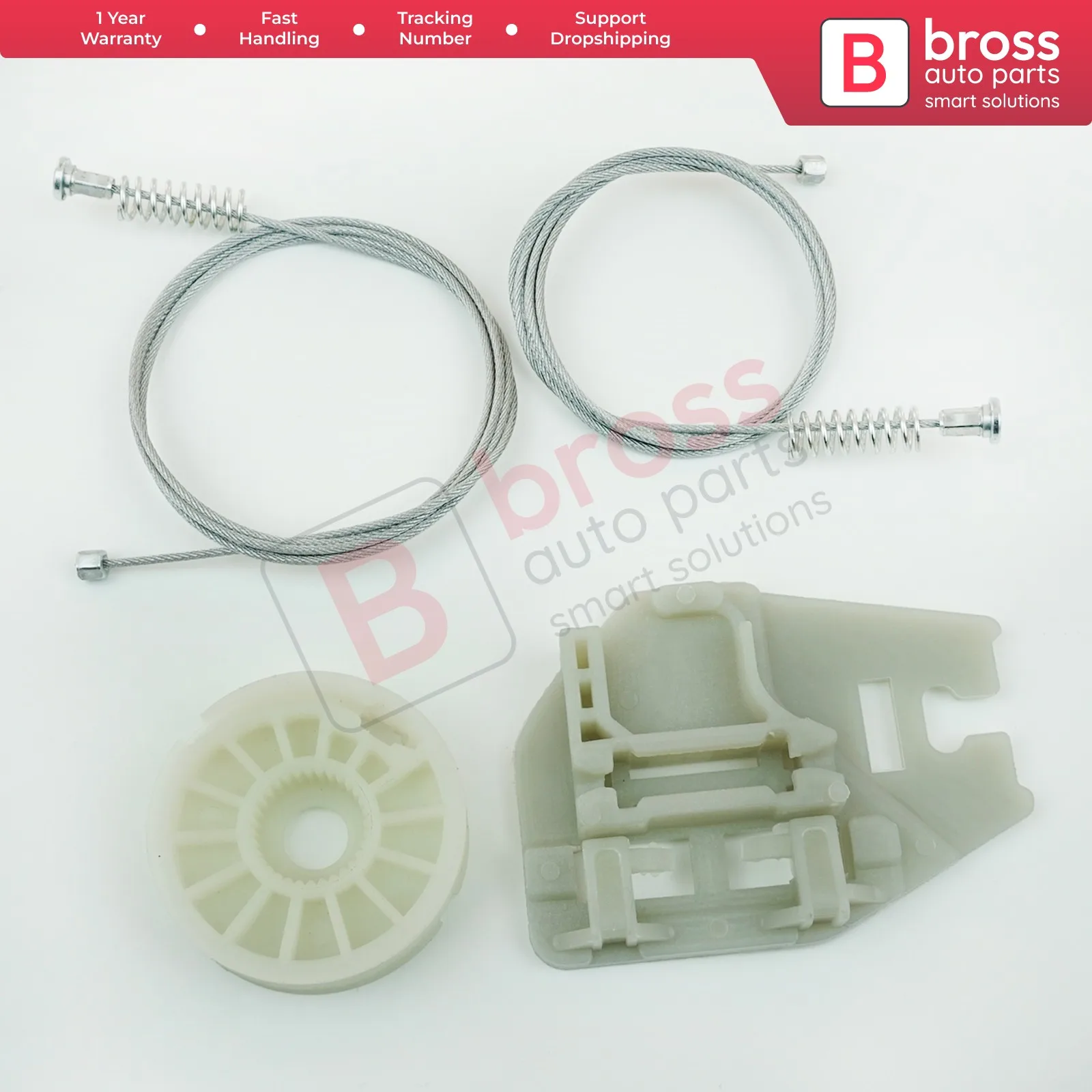 

Bross Auto Parts BWR616 Electrical Power Window Regulator Repair Kit Rear Right Door for BMW X5 E53 1999-2006 Fast Shipment