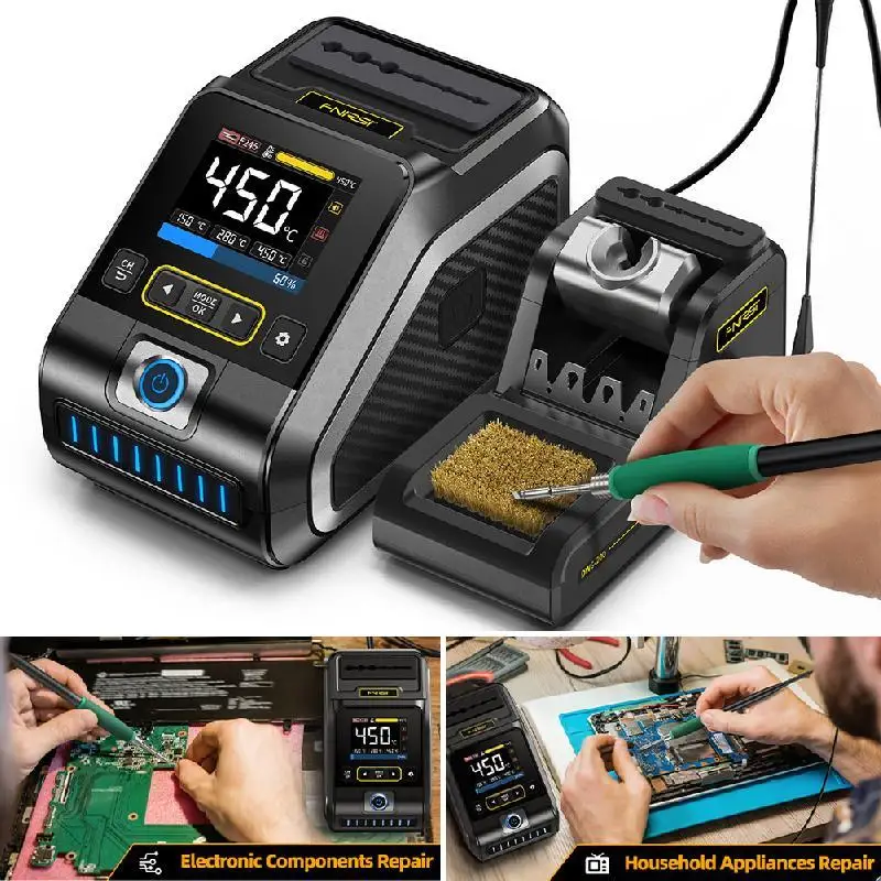 FNIRSI DWS-200 200 Вт паяльная станция C210/C245 ручка с пайкой рука помощи электронный