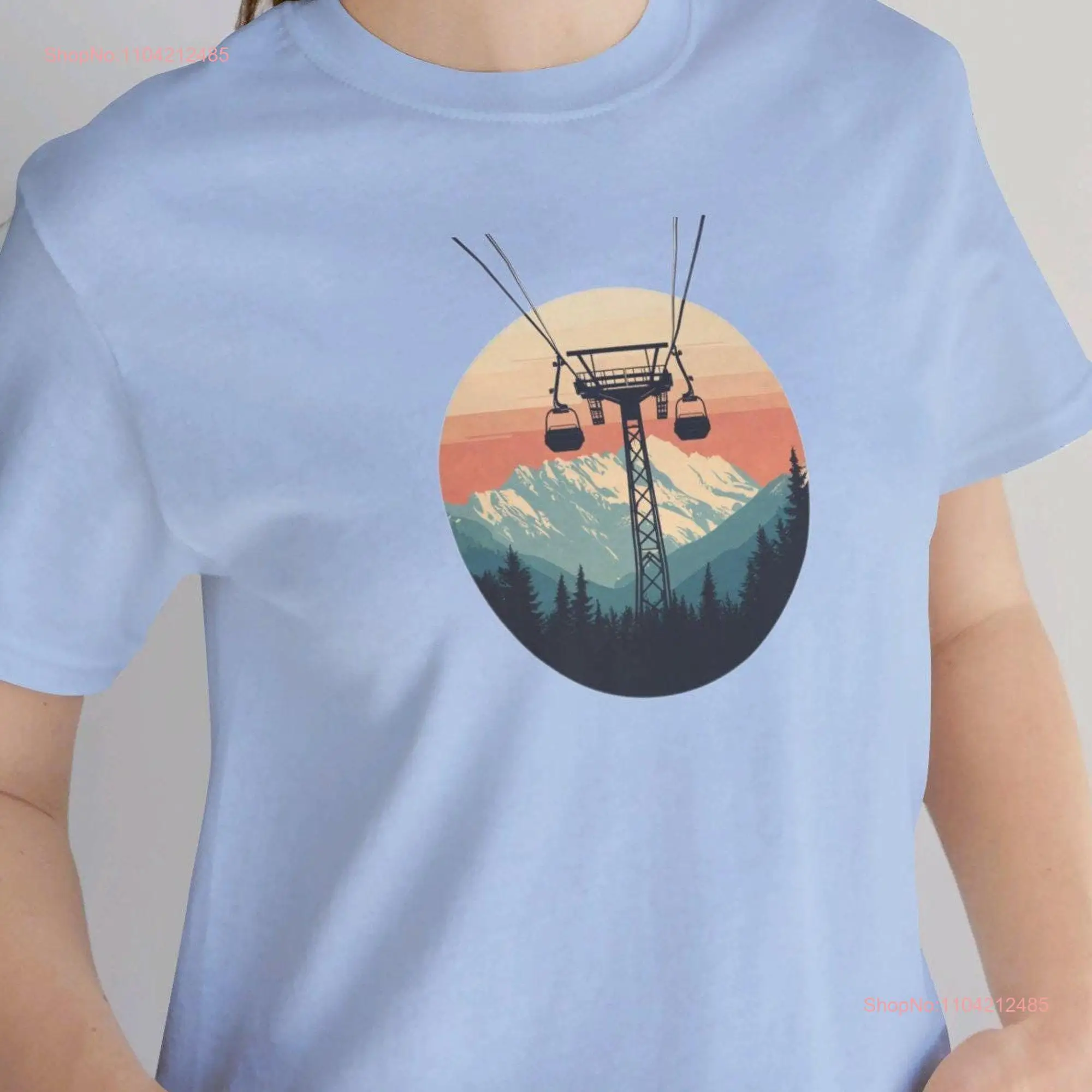 Let me Ski through Life Mountain T Shirt Winter Sports Lovers Clothes Apres Snowboard Skier s for Skiers