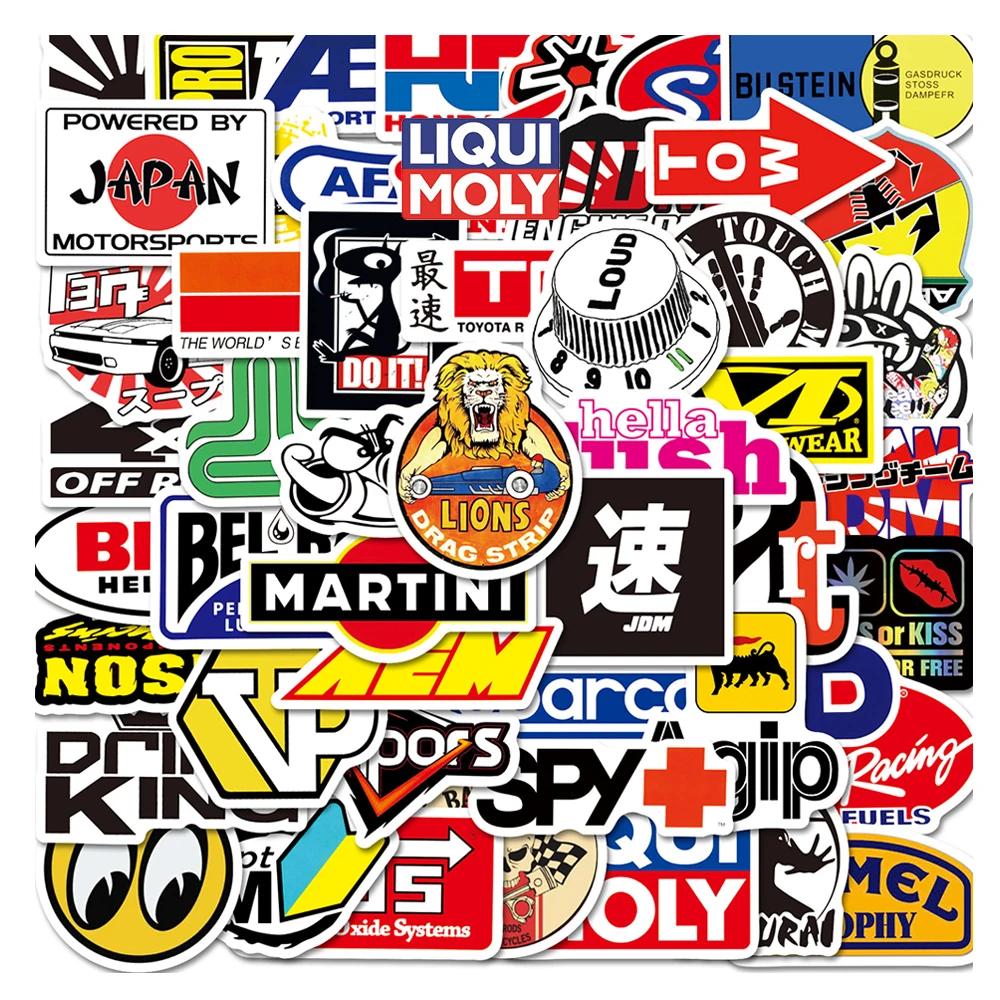 

10/30/50/100PCS JDM Racing Car Modification Graffiti Stickers Luggage Skateboard Cute DIY Cool Classic Toy Decal Sticker for Kid