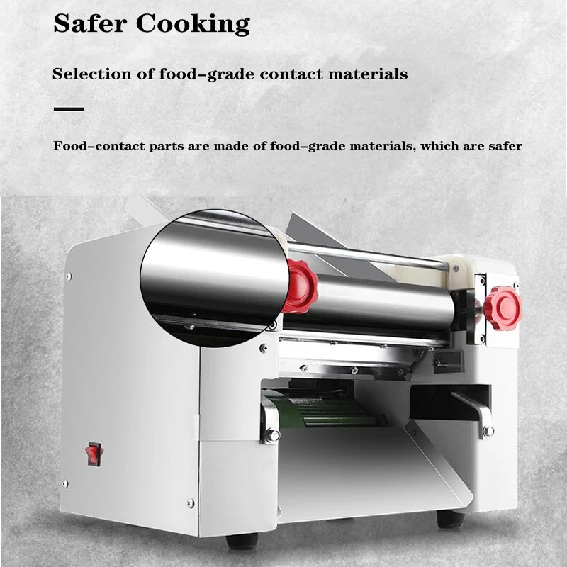 Electric Noodle Press Machine Fresh pasta making Dough Roller Stainless Steel Dumpling Skin Maker Kneading with Knife