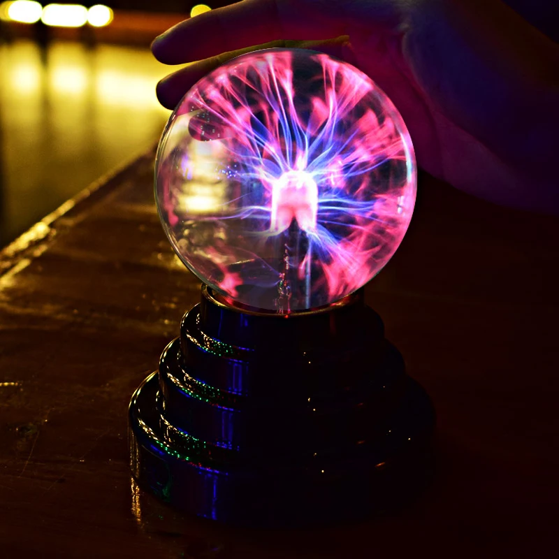 

3 inch Plasma Magic Ball Lamp Touch Electrostatic Sphere Plasma Bulb Light Novelty moon Table Lamp Christmas Lighting Decor Home