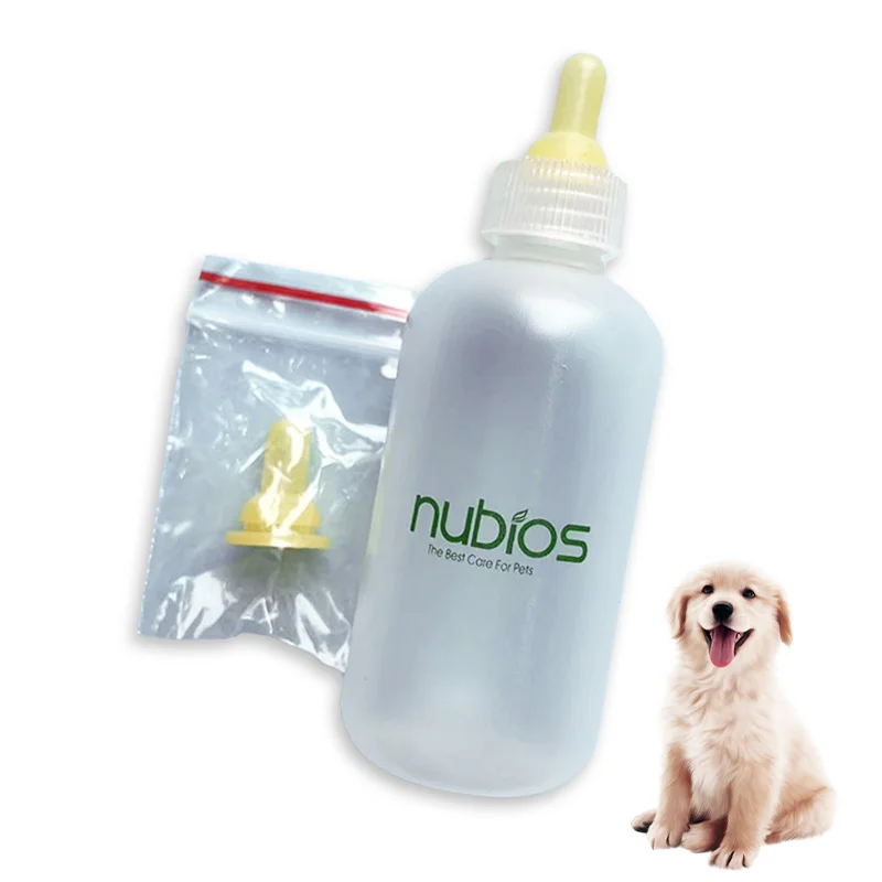 

Silicone Soft Nipple Pet Feeding Bottle Newborn Pet Feed Water Durable Bite Resistant for Kitten Puppy Odorless with Scale