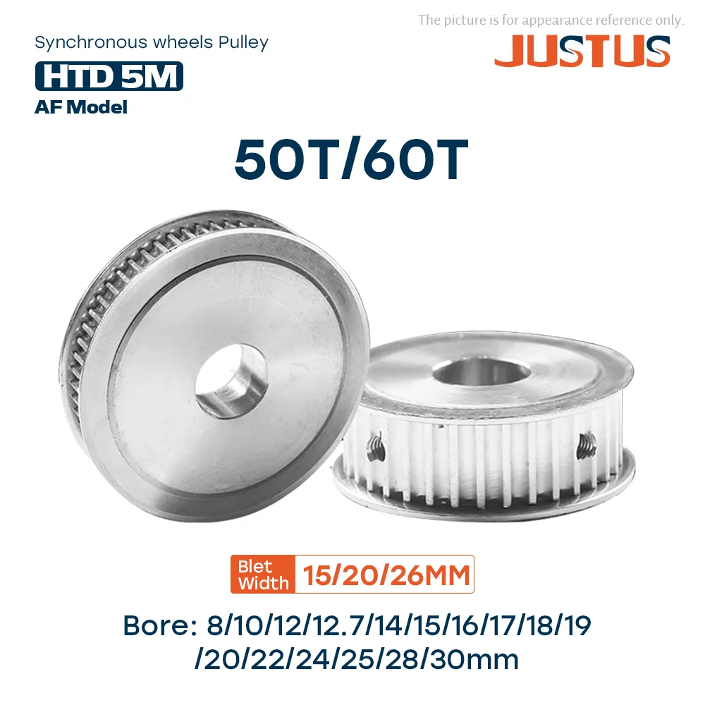 

Шкив HTD 5M 50T/60Z алюминиевый