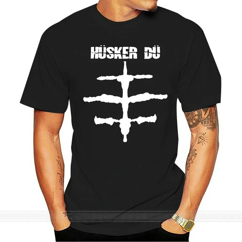 

NEW HUSKER DU EVERYTHING FALLS APART WHITE BLACK MENS SHIRT USA male brand teeshirt men summer cotton t shirt