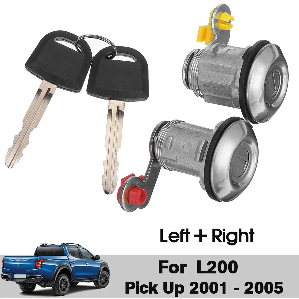Для Mitsubishi L200 Pick Up 2001-2005 передний левый и правый дверной замок ключи YE05506A