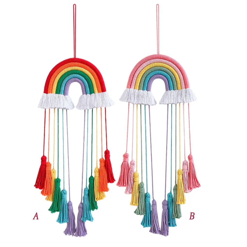 

Woven Rainbow Wall Decoration Party Favor Photography Hanging Decor