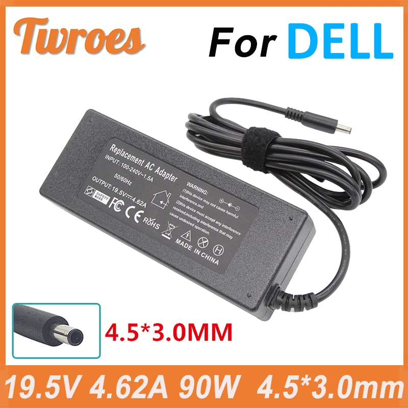 19.5v 4.62a 90w 4.5*3.0mm For Dell Xps 11 12 13 L321x L322x 