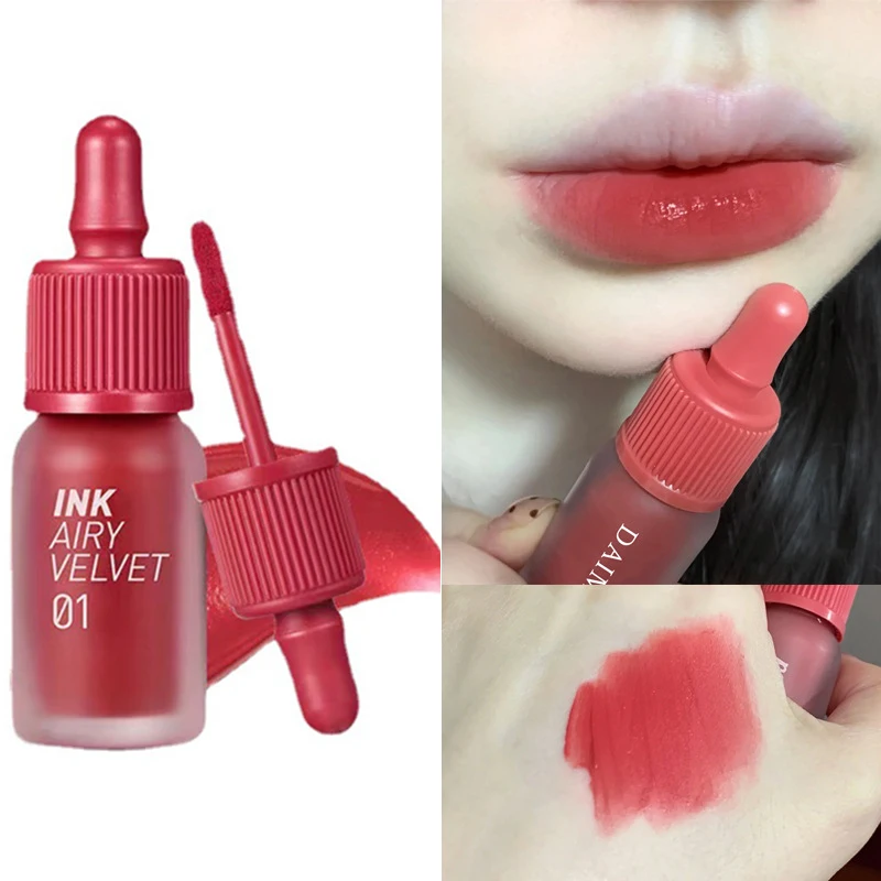 

Ink Velvet Matte Dyeing Lip Gloss Moisturizer Non-Stick Cup Liquid Lipstick Long Lasting Lip Tint Makeup Korean Cosmetics