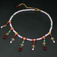 court style hanfu pearl yingluo collar beads necklace pendant gift
