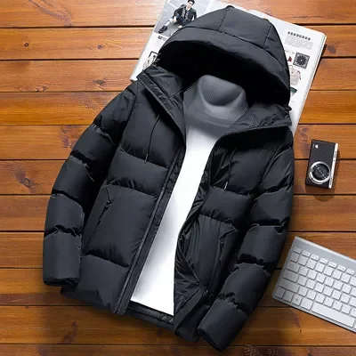 

2022NEW Winter Men's Jacket Fashion Man Cotton Thick Warm Hooded Parkas Casual Outwear Thermal Sportwear Jackets Men Clothin