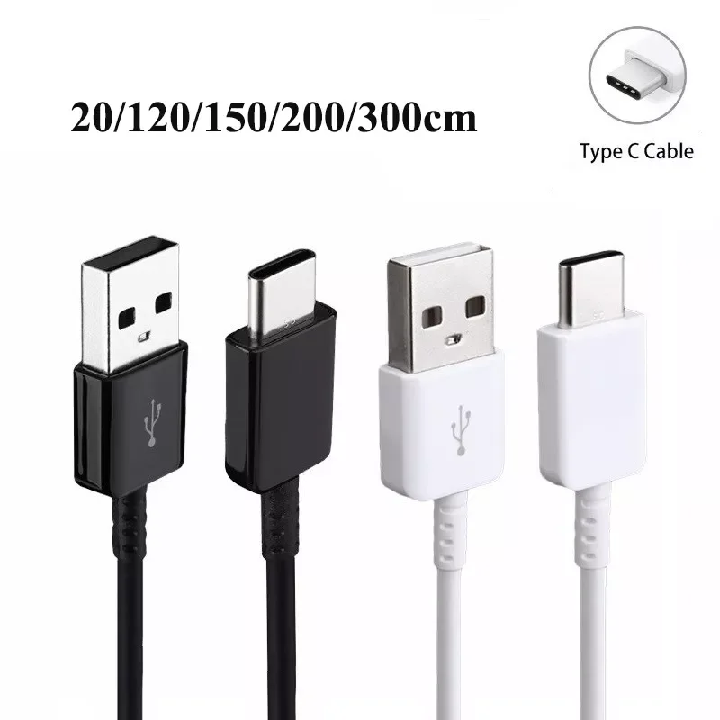 

New For Samsung Fast Charger Type C Cable Line 20 120 150 200 300cm for galaxy A70 A50 A40 s10 s10e s9 s8 note 8 9 10 pro plus