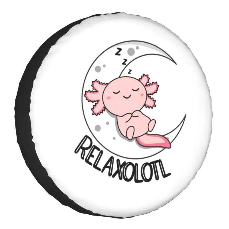 

Relaxolotl Axolotl Lovers Spare Tire Cover Case Bag Pouch Cute Animals Relax Wheel Covers for Jeep Hummer