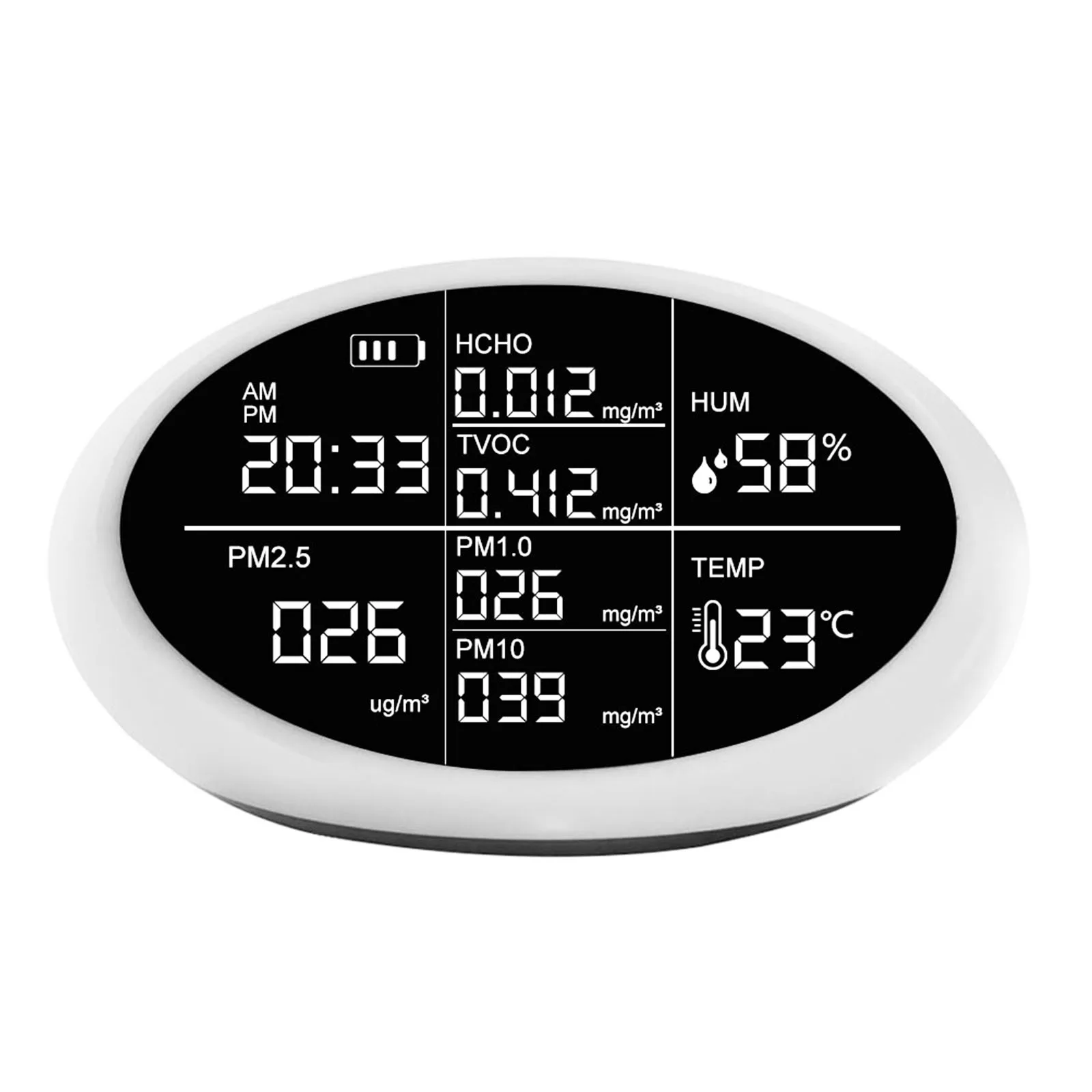 

Multifunctional handheld Air Quality Detector for formaldehyde TVOC