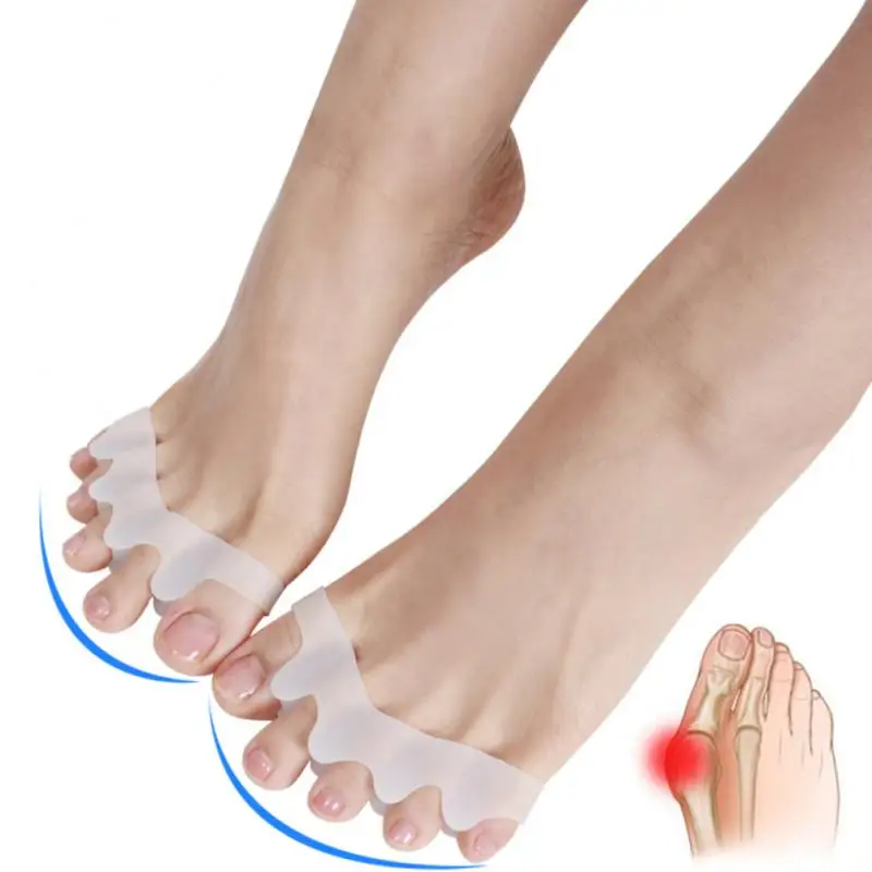 

Children And Adult Five Toe Splitter Silicone Toe Overlap Separation Corrector Thumb Valgus Correction Toe Separator Nail Tools