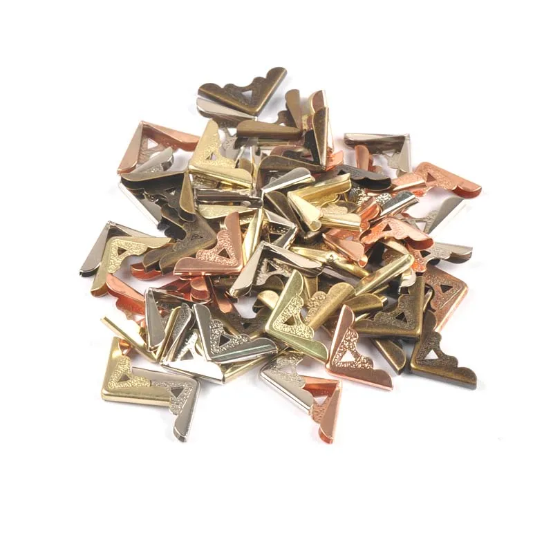 

50 шт., винтажные тисненые металлические угловые протекторы для скрапбукинга, декора, углы для фотоальбома, аксессуары «сделай сам», ремесла ...