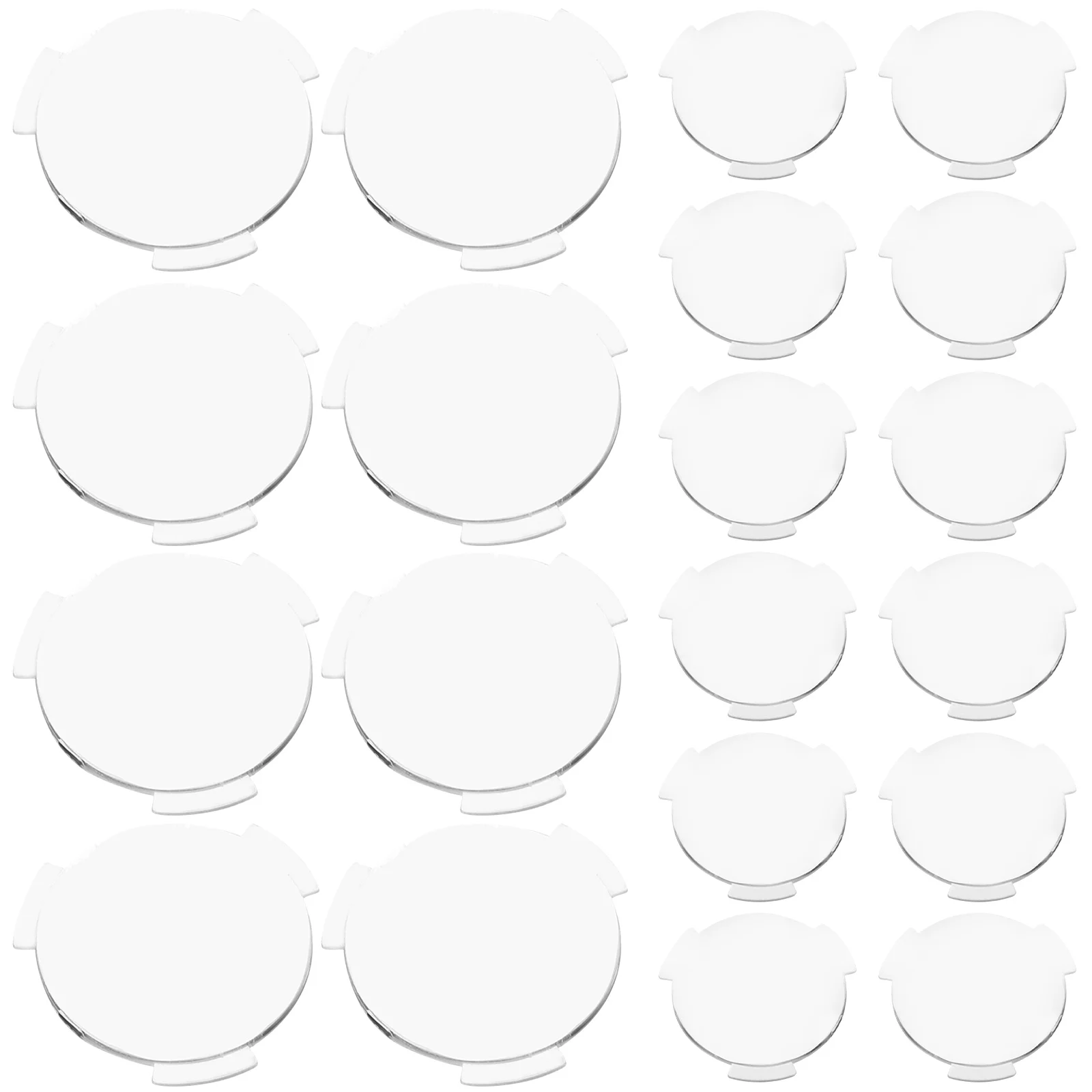 

20 Pcs Eye Glasses Lens Vr Headset 3d Plastic Convex Accessories Light-blocking Lenses