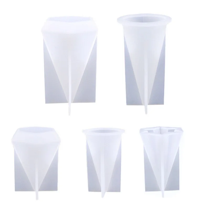 DIY Epoxy Resin Mold Cone Hexagonal Ring Storage Jewelry Decoration Silicone |