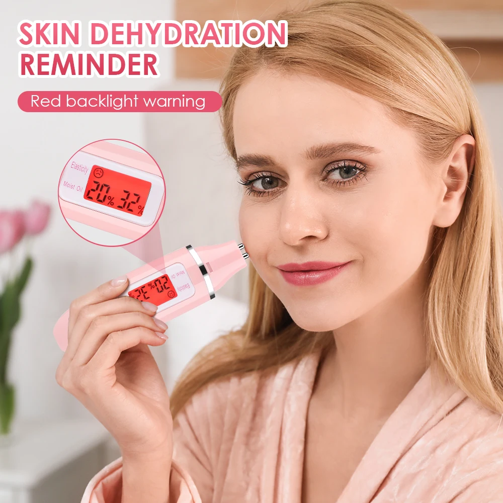 Precise Detector LCD Digital Skin Oil Moisture Tester for Face Skin Care with Bio-technology Sensor Lady Beauty Tool Spa Monitor