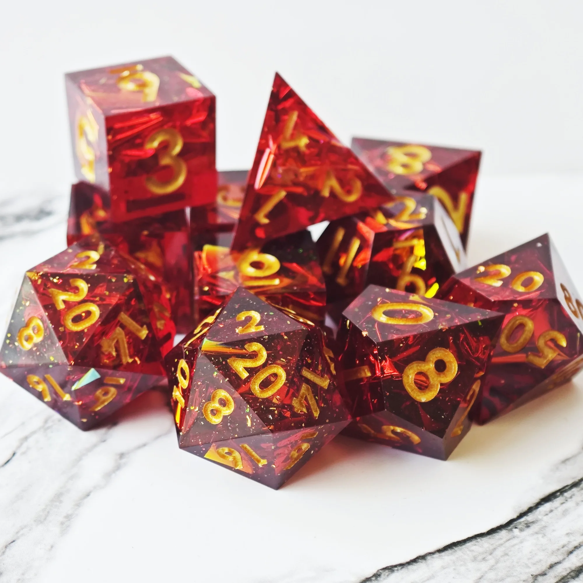 Набор кубиков MINI PLANET DND набор ручной работы из многогранной смолы с острыми