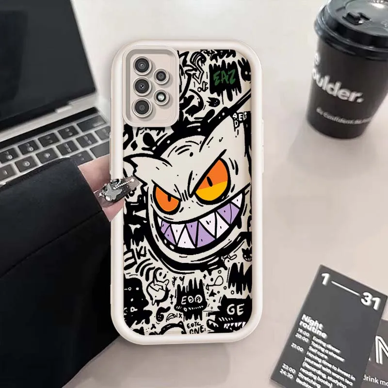 Фото P-Pokemones G-Gengars для Samsung A73 A72 A56 A55 A54 A53 A35 A32 A25 A23 A21s A14 A05 5G Лестница для глаз №3