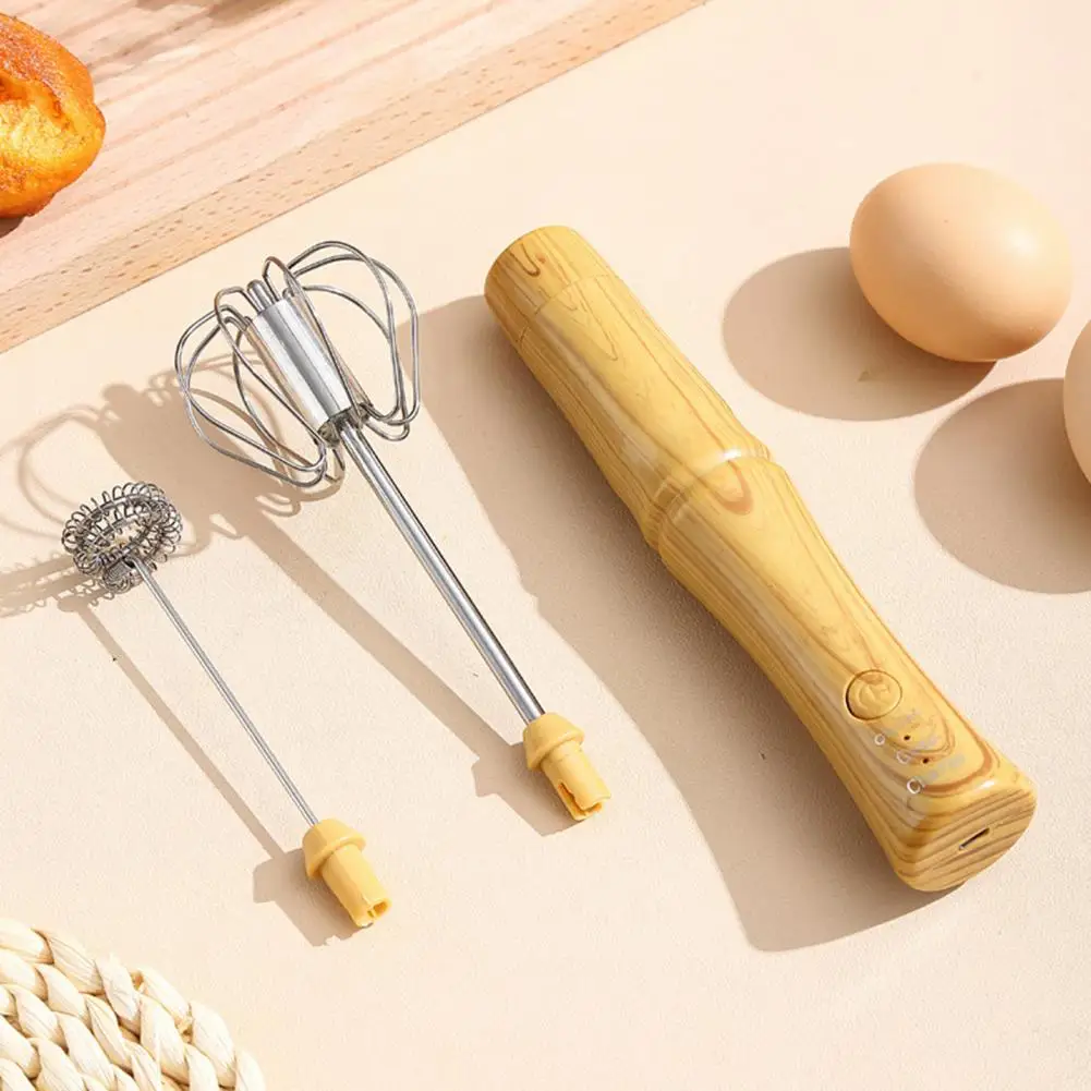 

Удобный Электрический пенообразователь, венчик для яиц с USB-зарядкой, ручной автоматический блендер для взбивания яиц, взбивания яиц