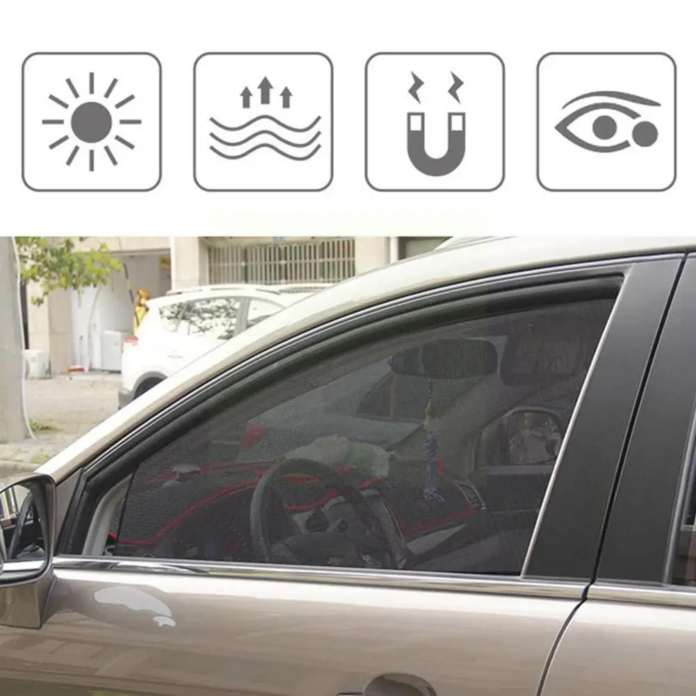 

Magnetic Car Sunshade Curtains Car UV Protection Car Front Sunshade Window Sun Summer Mesh Rear Visor Cover Window Protecti R0D7