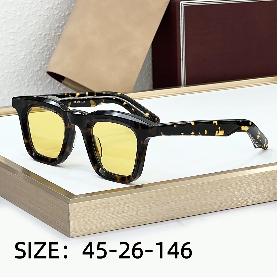 Фото Унисекс-очки JMM Ins Leclair Cat Eye Square, солнцезащитные очки ручной работы из ацетата, UV400, классические, в японском стиле №3