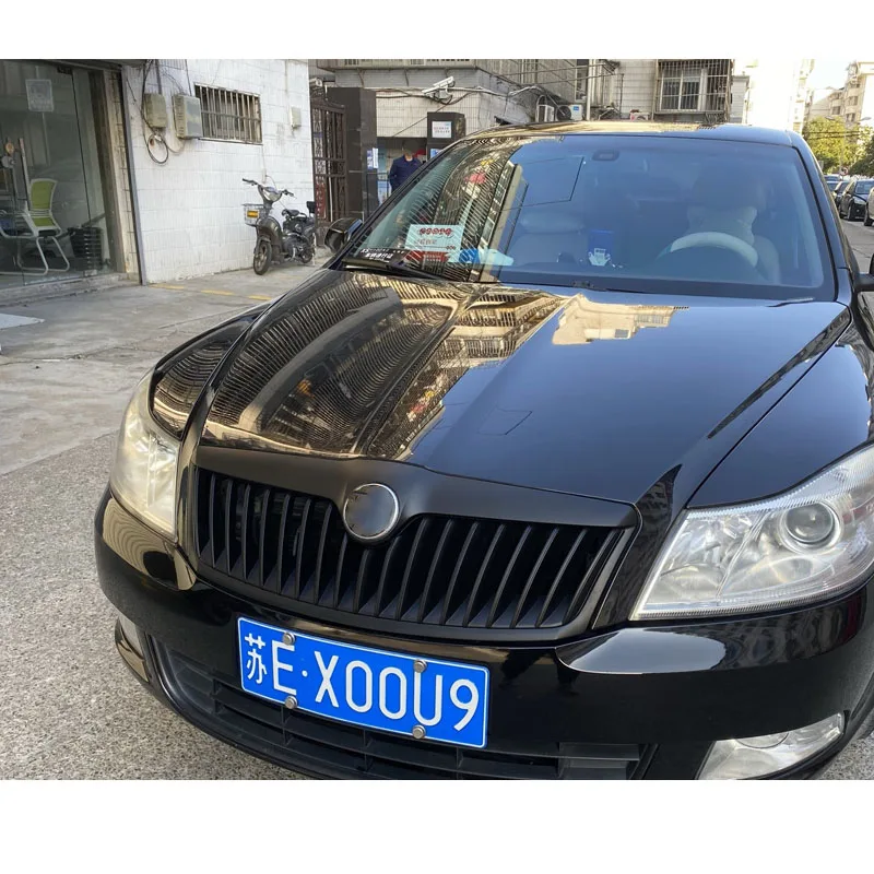 Фото Передняя решетка радиатора для Skoda Octavia 2010-2013, гоночная защитная решетка, накладка-защита, тюнинг-комплект для автомобилей №3