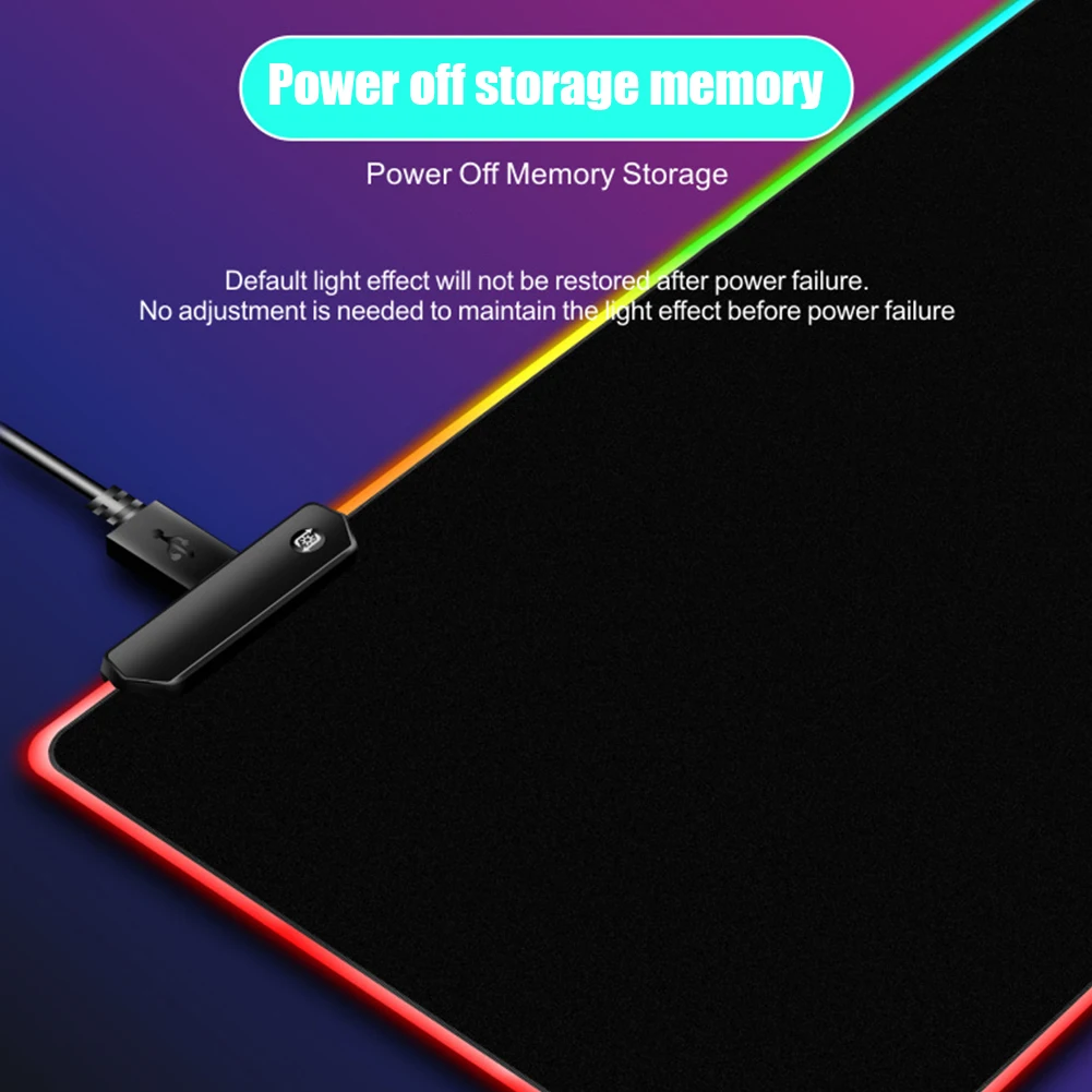 

Светящийся игровой коврик для мыши со светодиодсветодиодный подсветкой RGB для настольного ПК, игровой коврик для мыши, коврик для настольно...