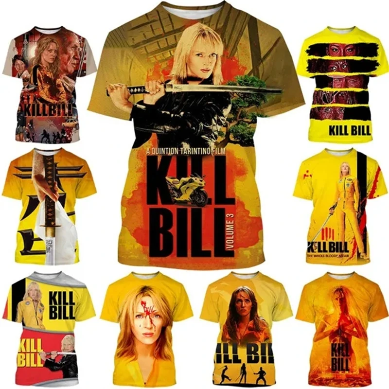 

Мужская футболка с коротким рукавом и 3D-принтом персонажа фильма «Убить Билла»