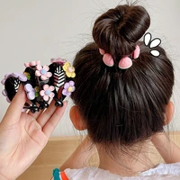 forwot children cute flowers ponytail hair claws bow kids hair clips barrettes hairpin headband girls fashion hair accessories
