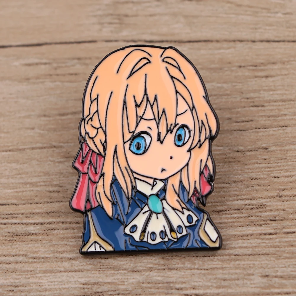 

BG1883 Violet Evergarden Anime Briefcase Badges Enamel Pins Cute Brooch Pin Bag Clothes Lapel Pin Backpack Badge Jewelry