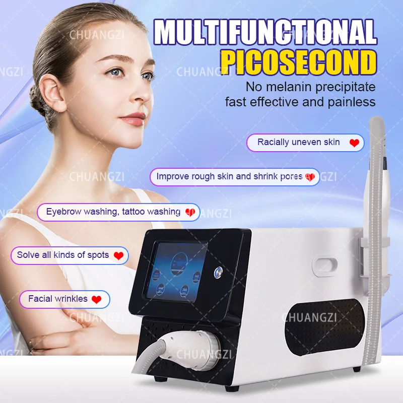 

2023 Picosecond 1064nm 755nm 532nm Nd Yag La-ser Pico La-ser Tattoo Removal Remove Freckles Birthmark Removal Laser-Machine CE