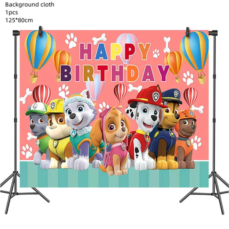 

Милый фон с изображением мультяшной собаки Щенячий патруль декор для вечевечерние украшения для детей мальчиков девочек на день рождения С...