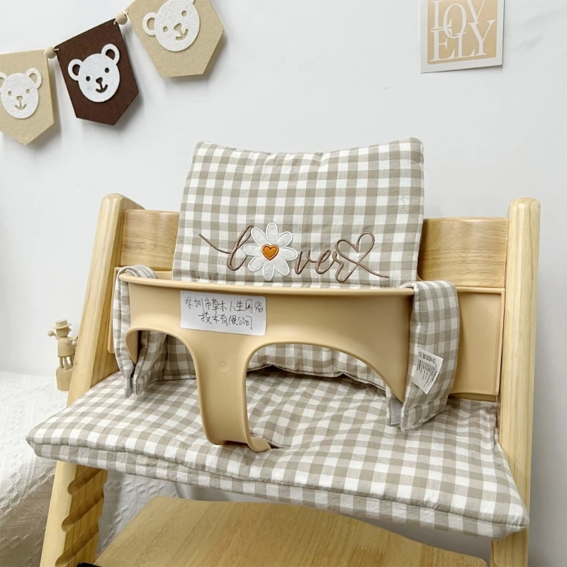 Съемная подушка для стульчика кормления с цветочным принтом мягкая детского