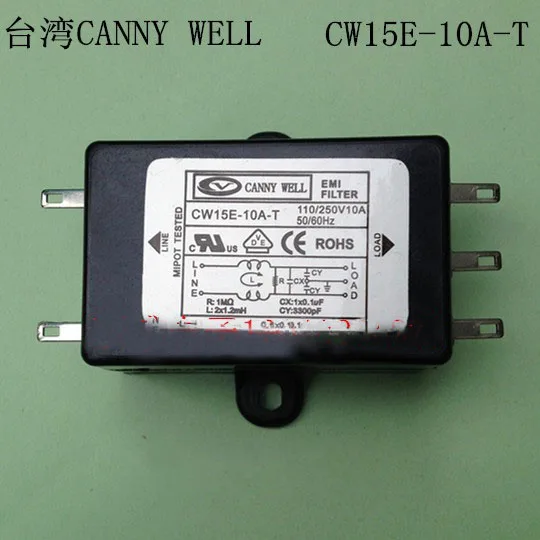 

Taiwan home furnishings CANNY WELL EMI The ac power filter 6A/10A CW15E-10A-T