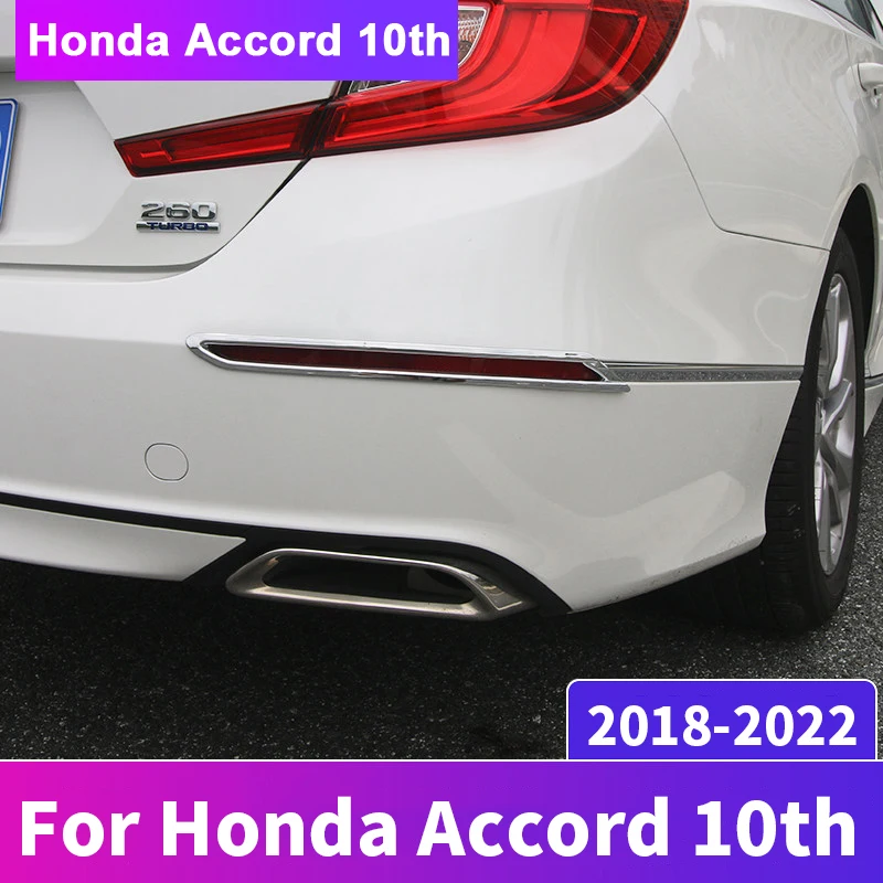 

ABS автомобильные задние противотуманные зеркальные лампы, крышки для бампера, отделка рамы, украшение для Honda Accord 10th 2018 2019 2020 2021 2022, аксессуары