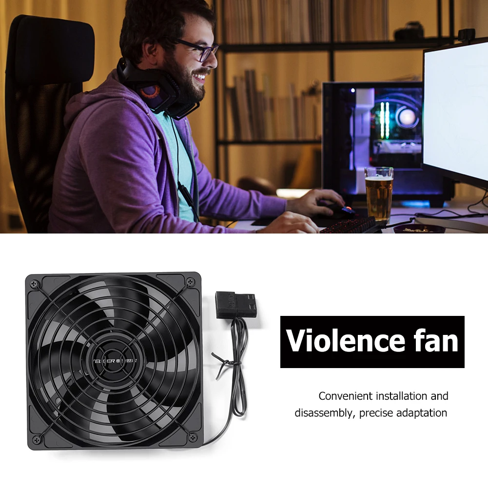 

Computer Case Fan Cooler PC Cooling Accessories Hydraulic Bearing 3000RPM High Air Volume Small 4Pin Temperature Control/Large