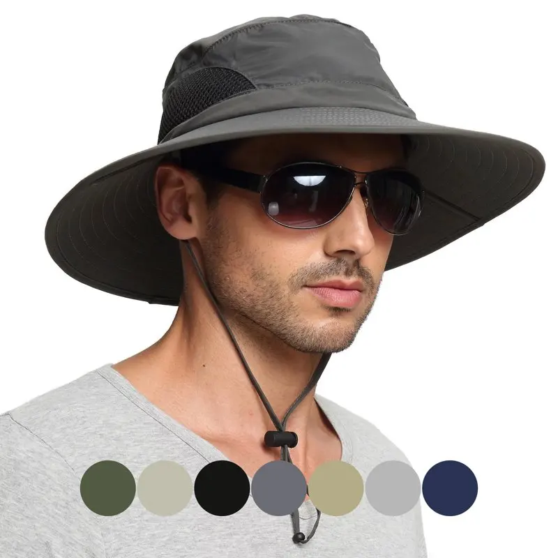 

Hat for Men Women,Bucket Hat Fishing Hiking,Waterproof Boonie Dark Gray