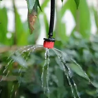 50 pcs adjustable dripper red micro drip irrigation watering anti clogging emitter garden supplies for 14 inch hose