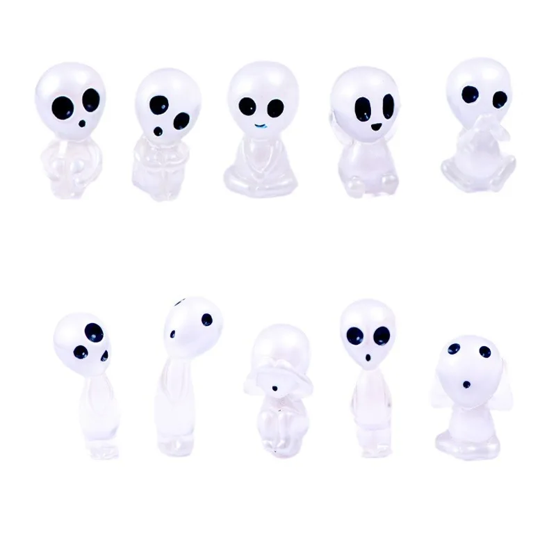 100 шт. миниатюры дерево эльф ребенок смола свечение ночью микро пейзажные