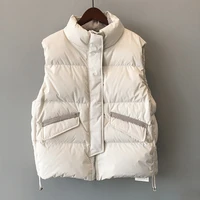 cotton down womens vest coat autumn and winter thickening warm sleeveless jacket fashion windproof warm vest women 2022 new
